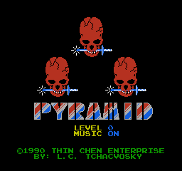 Pyramid 1 title screen for NES